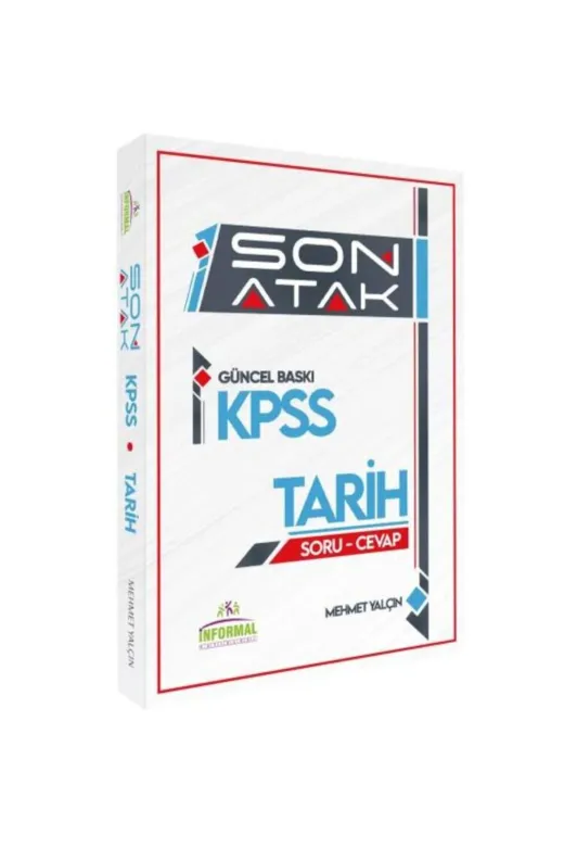 KPSStrhSONatak4050 2025 İnformal Yayınları Kpss Tarih Son Atak Soru-Cevap Pratik Bilgi Cep Boy Kitabı