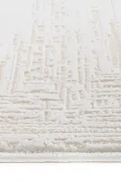 Krem 7102 Modern Klasik Soft Desen Yumuşak Toz Vermeyen Salon Oturma Odası Mutfak Halısı