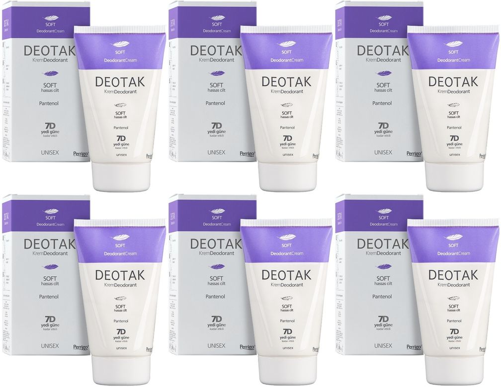 Krem Deodorant Unisex 35ML Soft (Hassas Cilt) 6 Lı Set