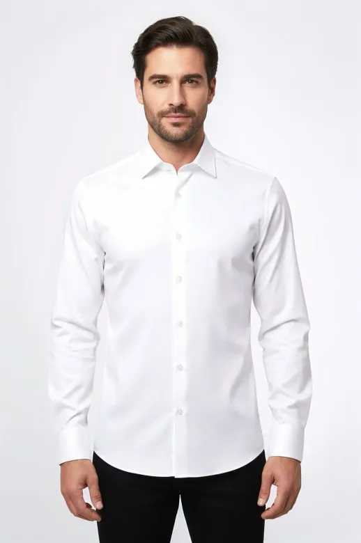 Krem Slimfit Uzun Kollu Gömlek - Wessi - S / Krem