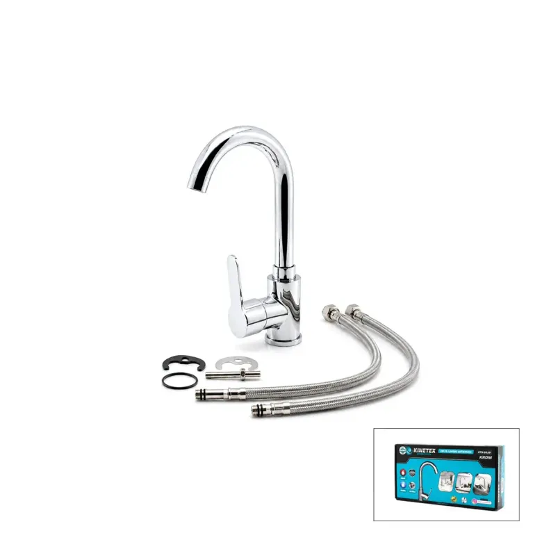 Krom Delta Lavabo Bataryası Aç Kapa KTX-2639