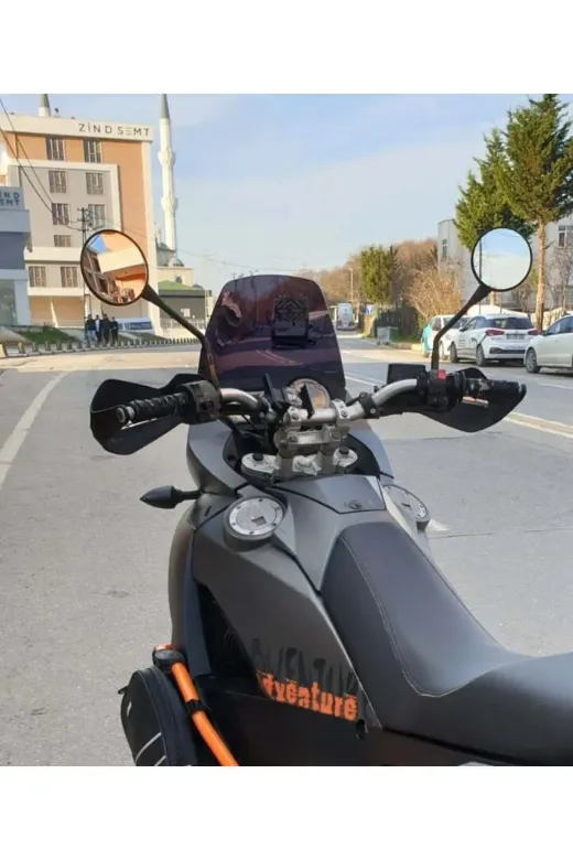 KTM 990 Adventure Ön Cam 2015-2018 Model 52cm Siyah Renkli 4mm