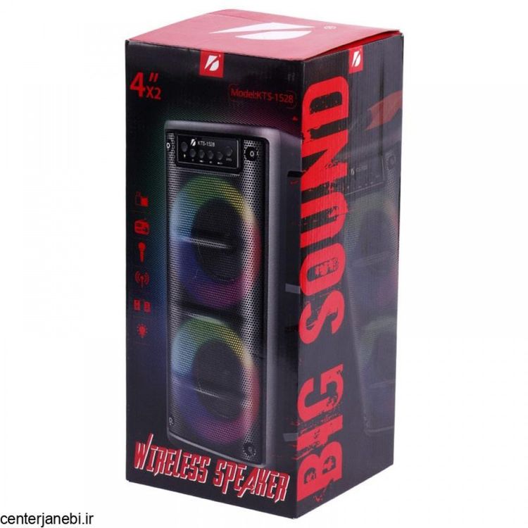 Kts Kts-1528 2X4 Usb - Bluetoothlu Portatif Taşınabilir Ses Sistemi Hoparlör