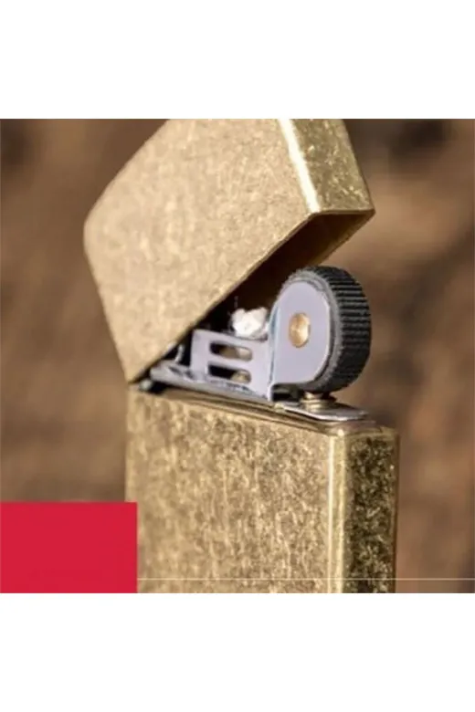 Kuboy KZC507SA Vintage Çakmak Benzinli Slim Çakmak Antik Altın Renk