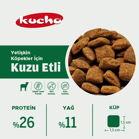 Kucho köp64684840 Adult Dog Lamb Kuzu Etli Yetişkin Köpek Maması 100 Gr X 5 Adet