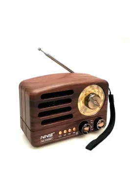 ® Küçük Boy Retro, Nostaljik, Ahşap Tasarım Bluetooth Hoparlörlü, Şarjlı,