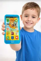 Kukuli Oyuncak Telefon – Mavi Renk - 12 Menü Sesli ve Işıklı Cep Telefonu (Pilli)
