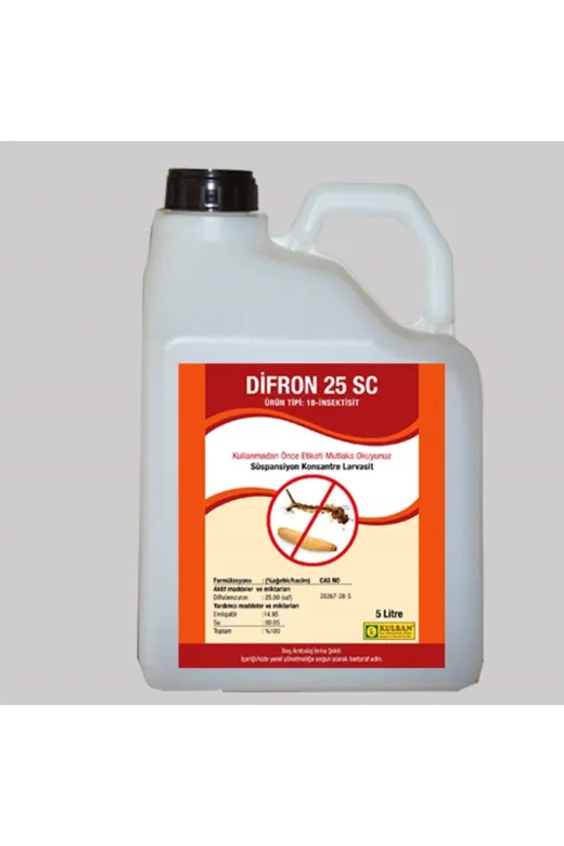 Külsan HM000781 Difron 25 Sc Larvasit Haşere | Karasinek | Sivrisinek |5 Litre