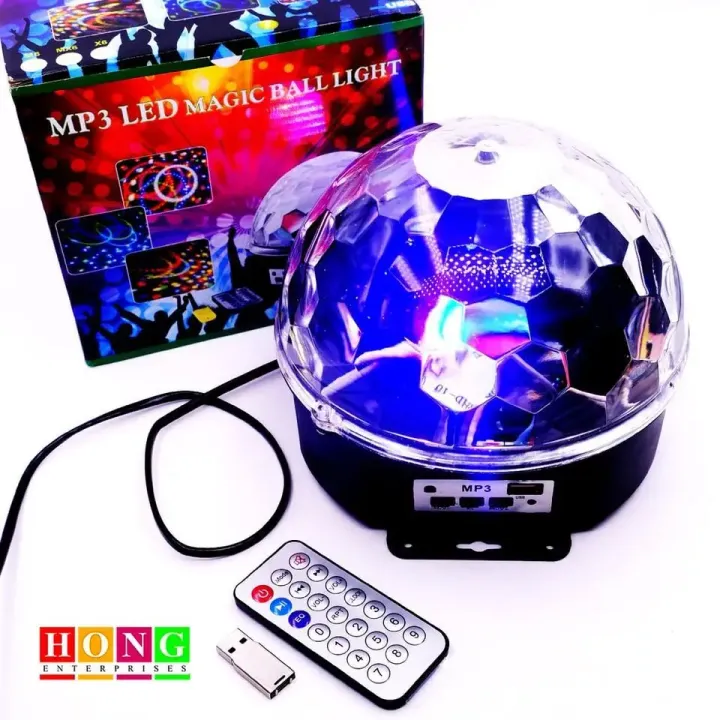 Küre Disko Topu Müzik Çalar Renkli Lazer Işıklı Bluetooth (4745)