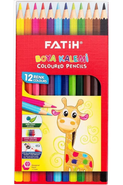 Kuru Boya 12 li Tam Boya Karton Kutu