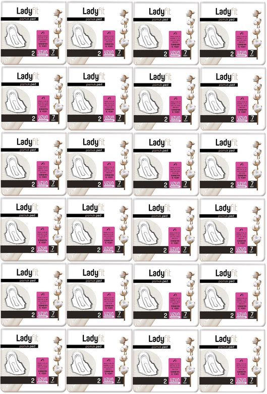 Ladyfit Pamuk Ped Uzun 24 Lü Set (İç Adet 168) (24PK*7)