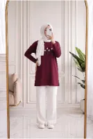 Laleay Zarif 5 Papatya Nakışlı Bluz-SS13148 Siyah
