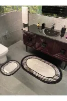 Lateks Taban Saçaksız (70X110 - 70X50) Ikili Banyo Paspas Takımı