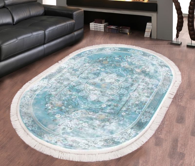 Latex Oval Kaymaz Taban Halı-BEST-(130x190)