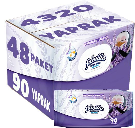 Lavanta Ferah Mendil 90 Yaprak 48 Li Set 4320 Yaprak