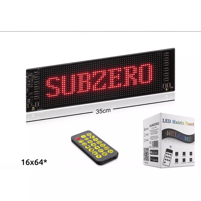 LD40led Subzero Ld40 (35Cm) Sled Matrix Panel Dijital Kayar Rgb Ekran Kumandalı Mobil Uygulamalı