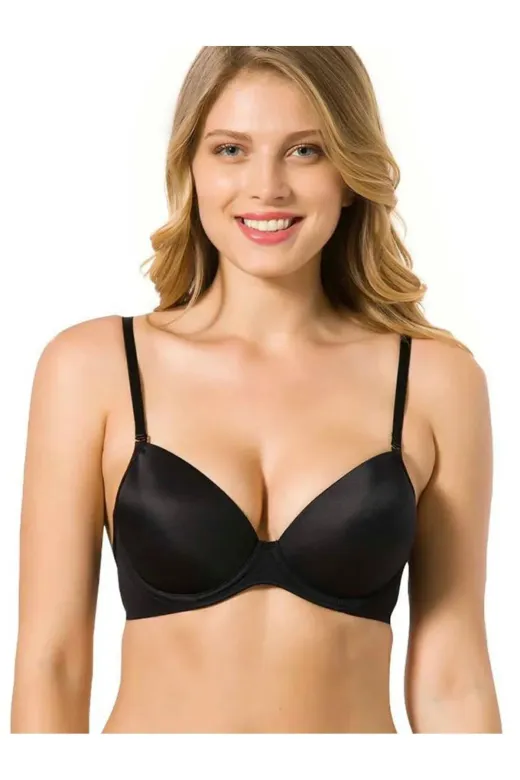 Le Jardin HS017080 Kadın Siyah Dolgulu Destekli Basic Bra Sütyen 7080