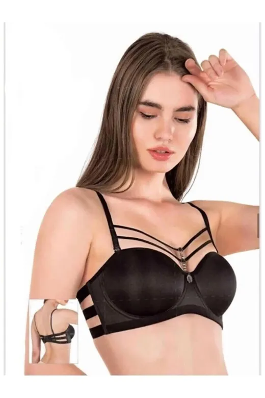 Le Jardin TYC00578654482 Le Jardın 7014 Balenli Taşlı Şeritli Basic Cup 90 Kırmızı