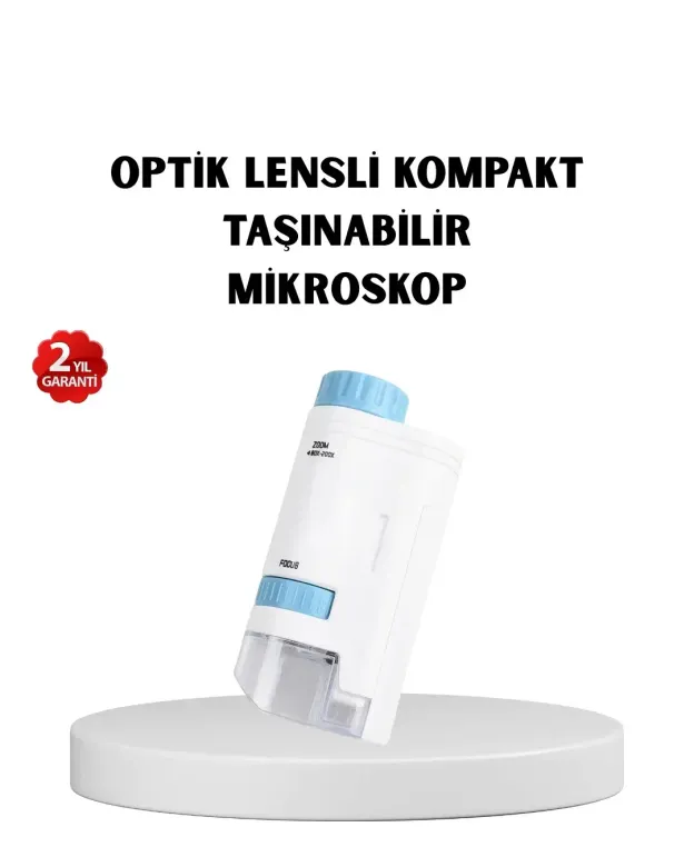 LED Işıklı kroskop 80X–200X Zoom Eğitici Bilim Seti ve Taşınabilir