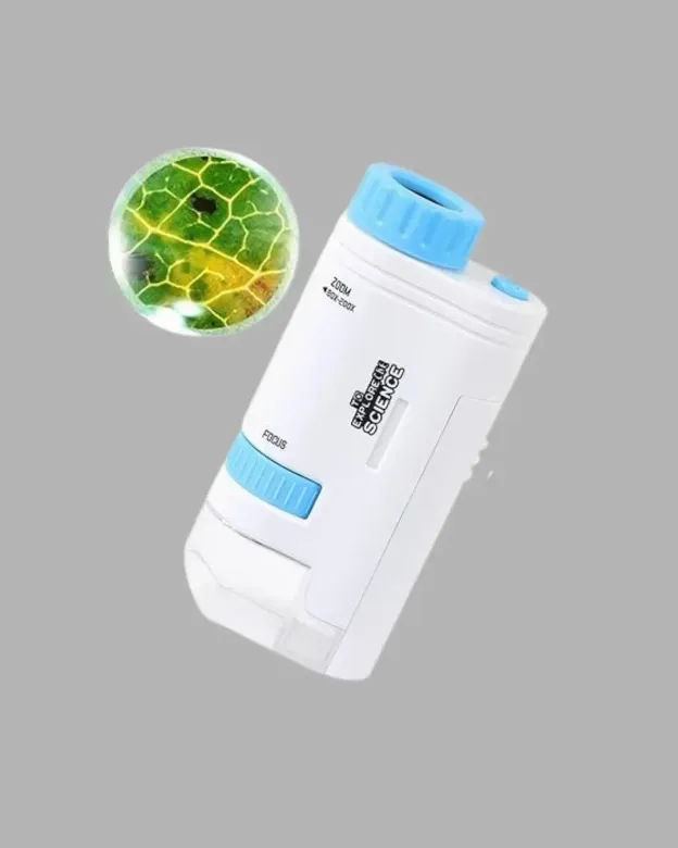 LED Işıklı kroskop 80X–200X Zoom Eğitici Bilim Seti ve Taşınabilir