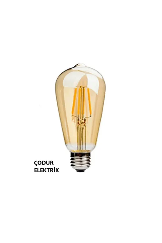 Led TYC2B174647250554182A2E00 6W 2500 Kelvin Bal Rengi E27 Duylu Flamanlı Rustik Ampul A+ Enerji Tüketimi St64