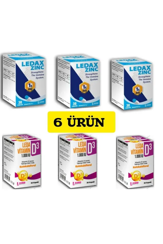 ledafarma TYCX508HBN172088394459868 Leda D3 Vitamini+ Çinko 30 Kp