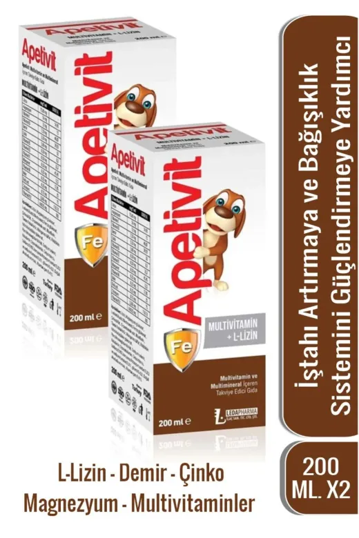 LedaPharma u-uALDPHRM_APTVT200_02 Apetivit Multivitamin 200Ml X 2 Adet