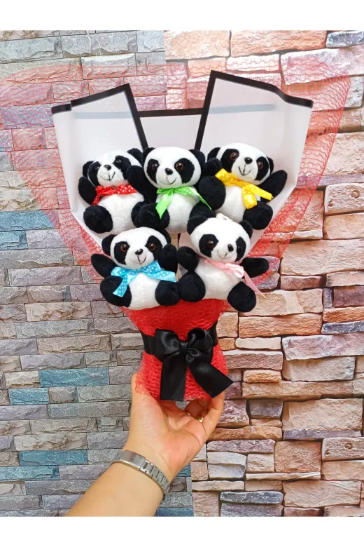 lenostra Ayicik-Buketi96 Sevgiliye Hediye Panda Ayıcıklı Ayıcık Buketi