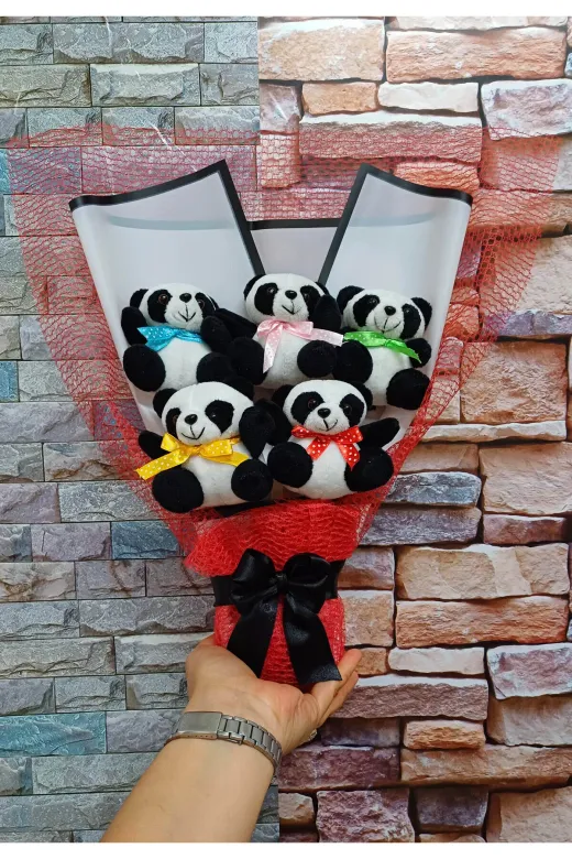 lenostra Ayicik-Buketi96 Sevgiliye Hediye Panda Ayıcıklı Ayıcık Buketi