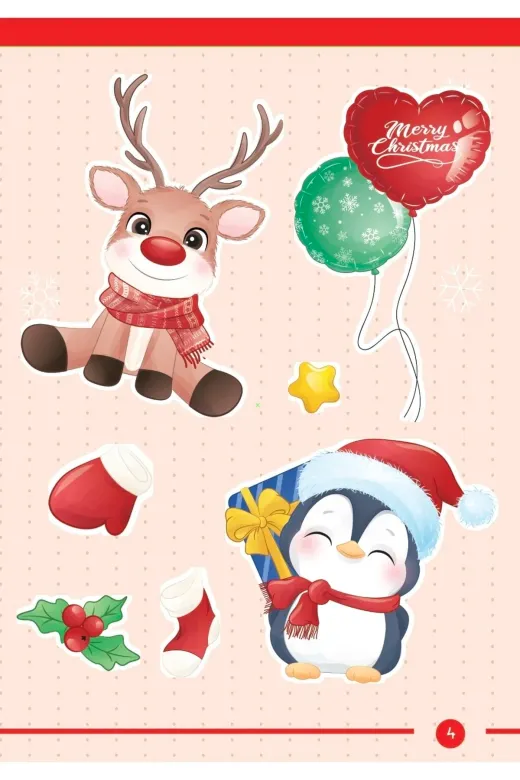 Letbil Reklam ETK00103_A5KU Etiket - Yılbaşı Karma Etiket Seti Sticker
