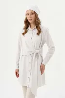 Levidor Patı Fırfırlı Gömlek 230109 Vizon