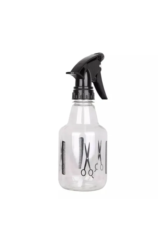 libescarf TYB4YSWU9AR5DJB424 Profesyonel Berber Kuaför Sprey Tetikli Püskürtücü Şeffaf Boş Fısfıs Şişe Plastik 350 Ml-Bf103