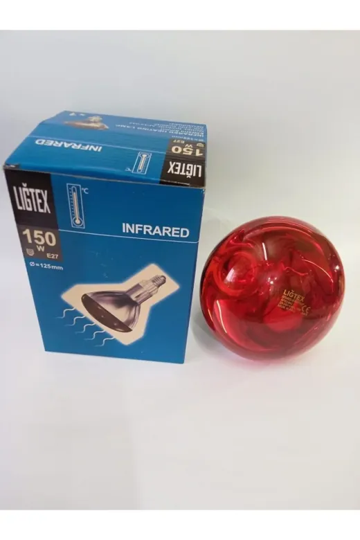 Ligtex KRHLİIL150WKIA İnfrared Isıtıcı Lamba 150 Watt Kümes Isıtıcı Ampül