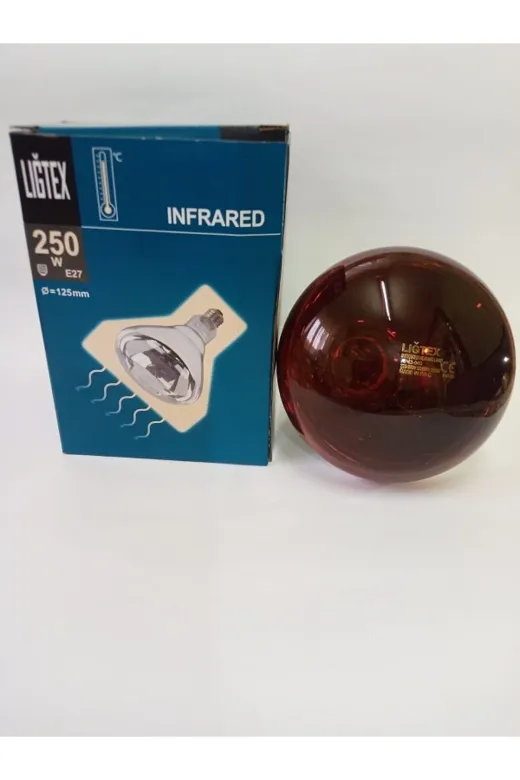Ligtex KRHLİIL250WKIA İnfrared Isıtıcı Lamba 250 Watt Kümes Isıtıcı Ampül