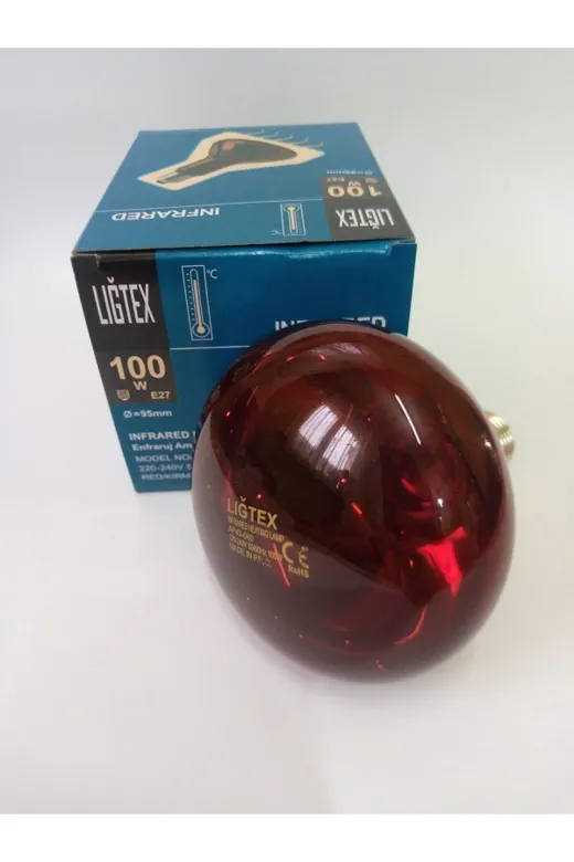 Ligtex KRHLILIKL100WA Kırmızı Infrared Lamba Isıtıcı 100W, Sıcaklık Ve Konfor Sağlar