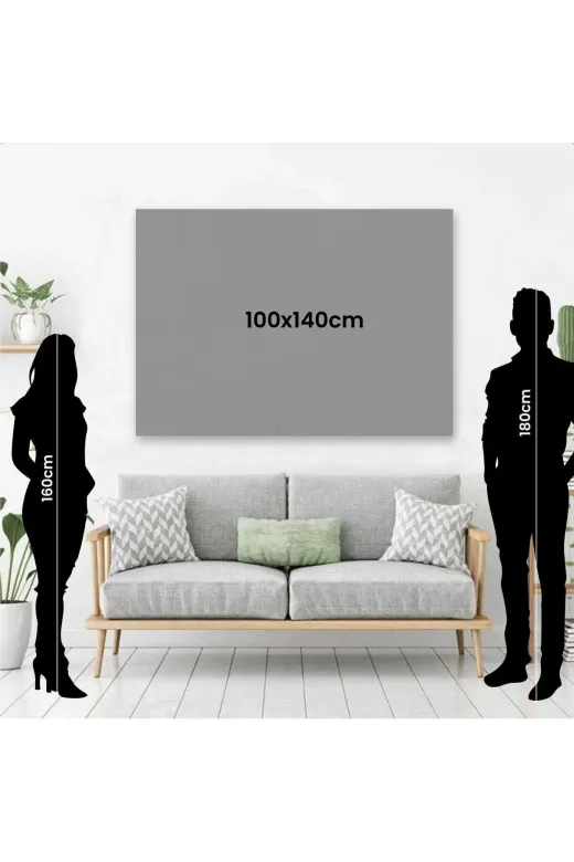 Limitless Design LESblok-eucuz458 Dekoratif Soyut Çiçek Ve Kuşlar Sürreal Kanvas Duvar Tablosu