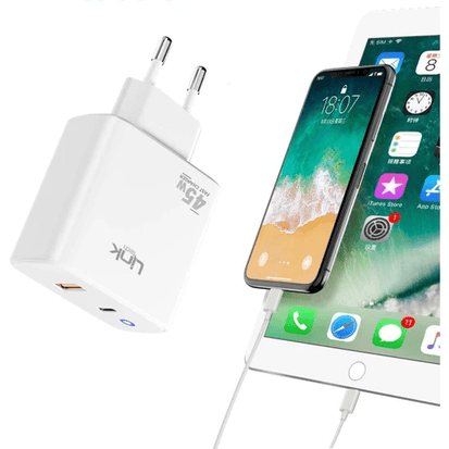 Linktech C215 45W Usb 3.0 + Type-C Pd Şarj Adaptörü