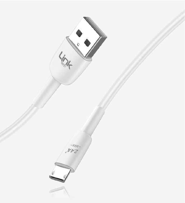 Linktech K600 Safe 2.4A Micro Usb Şarj Kablosu