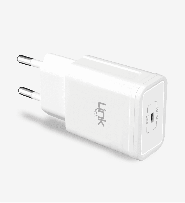 Linktech S667 Type-C Çıkışlı Pd 20W Şarj Aleti (Başlık) Beyaz