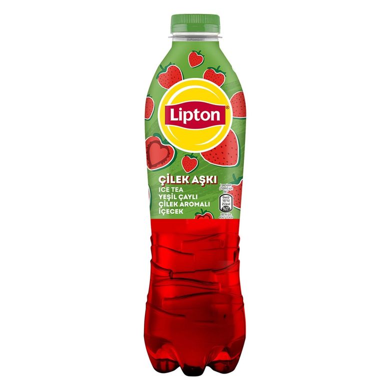 lipton14541 Lipton Ice Tea Yeşil Çaylı Çilek Aromalı 1 L