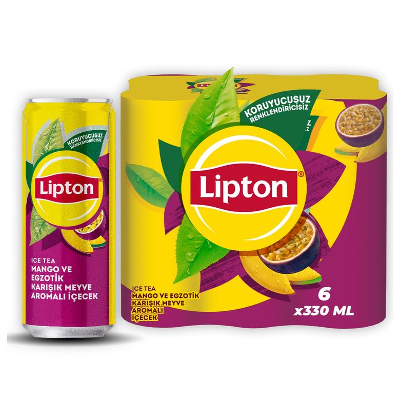 lipton21458 Storemax Lipton Ice Tea Mango Aromalı Soğuk Çay 6 X 330 Ml