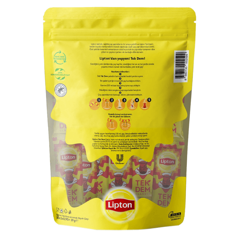 lipton548984 Lipton Tek Dem 10'lu Paket 1.9 G ( 1 Adet ) - 10 Gr