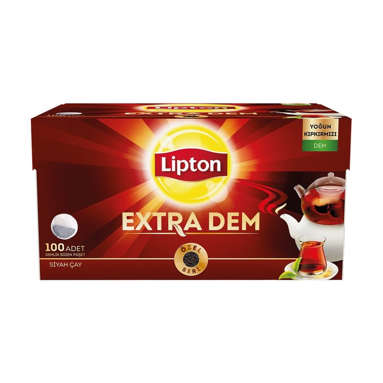 lipton69985 Lipton Extra Dem Demlik Poşet Çay 100Lü Siyah Çay