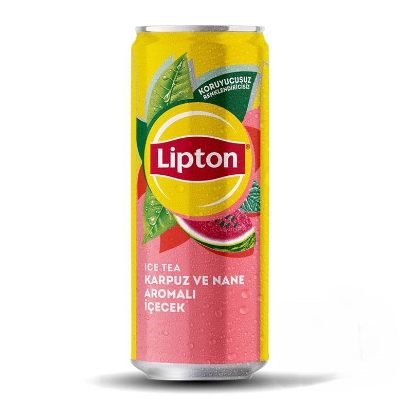 lipton77114 Lipton Ice Tea Karpuz Ve Nane Aromalı Soğuk Çay Kutu 330 Ml