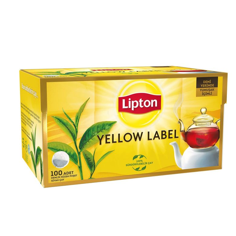 lipton95625 Lipton Yellow Label 100'lü Demlik Poşet Çay