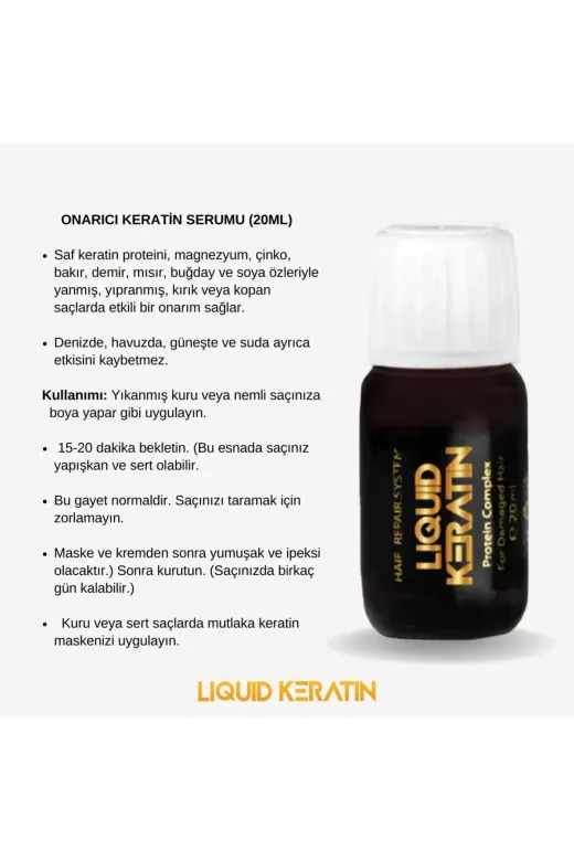 Liquid Keratin #000433 Çift Etkili Saç Botoksu No-2 Onarıcı Keratin Bakım Seti- (Daha Düz, Canli, Parlak Ve Yumuşak Saçlar)