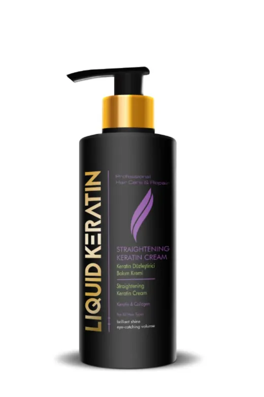Liquid Keratin DZRC000422 Saç Düzleştirici Keratin Bakım Kremi - Kuru, Sert, Kabaran Saçlara Pürüzsüz Yumuşaklık (125Ml)