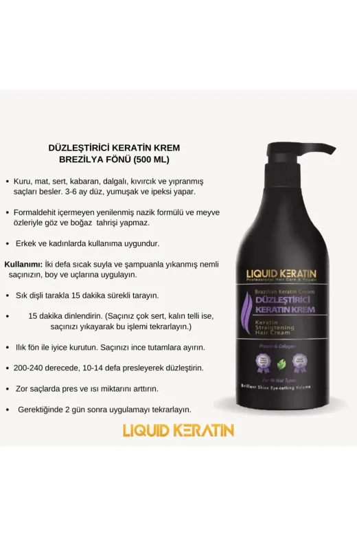 Liquid Keratin EKST00450 Saç Düzleştirici Keratin Kremi (500Ml)