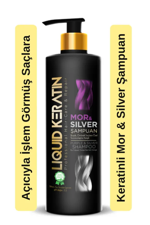 Liquid Keratin KR-000458 Keratinli Mor & Silver Şampuan