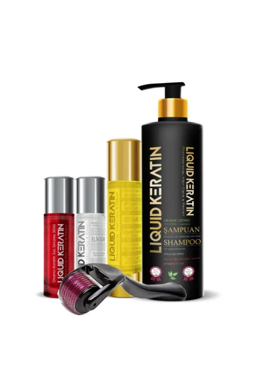 Liquid Keratin TYC00564378715 Titanyumlu Saç Gürleştiren Saç Çıkaran Saç Güçlendirici Keratin Bakım Seti